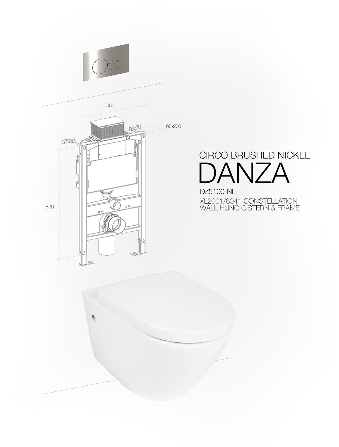 DANZA WALL HUNG CIRCO BRUSHED NICKEL CONSTELLATION — view 2