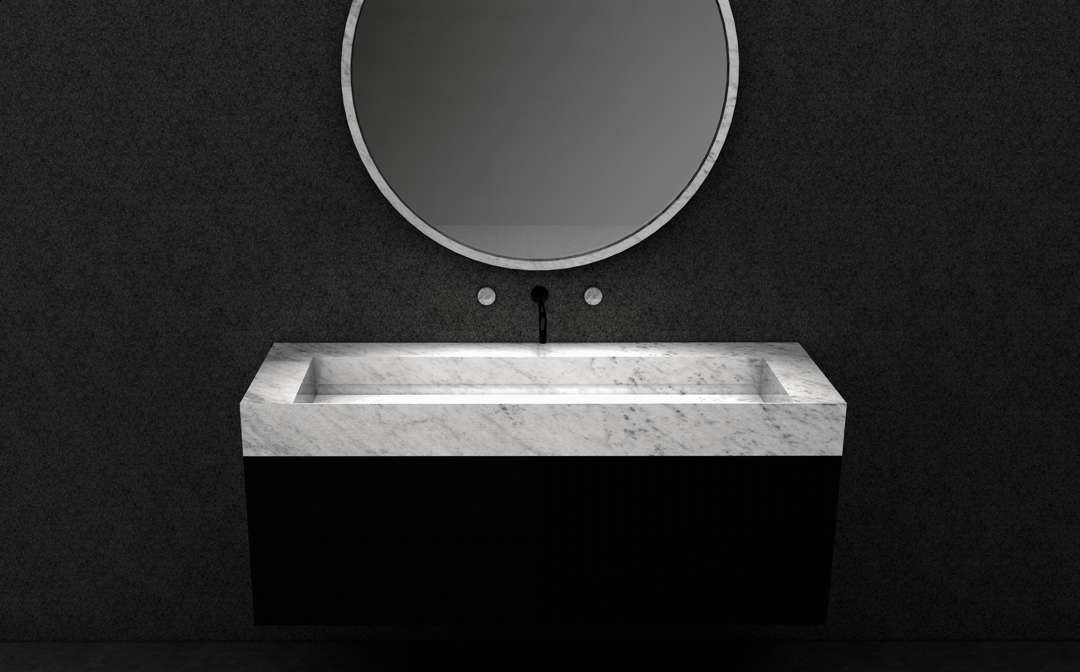 ELAN WASHPLANE | CARRARA WHITE | 1600MM