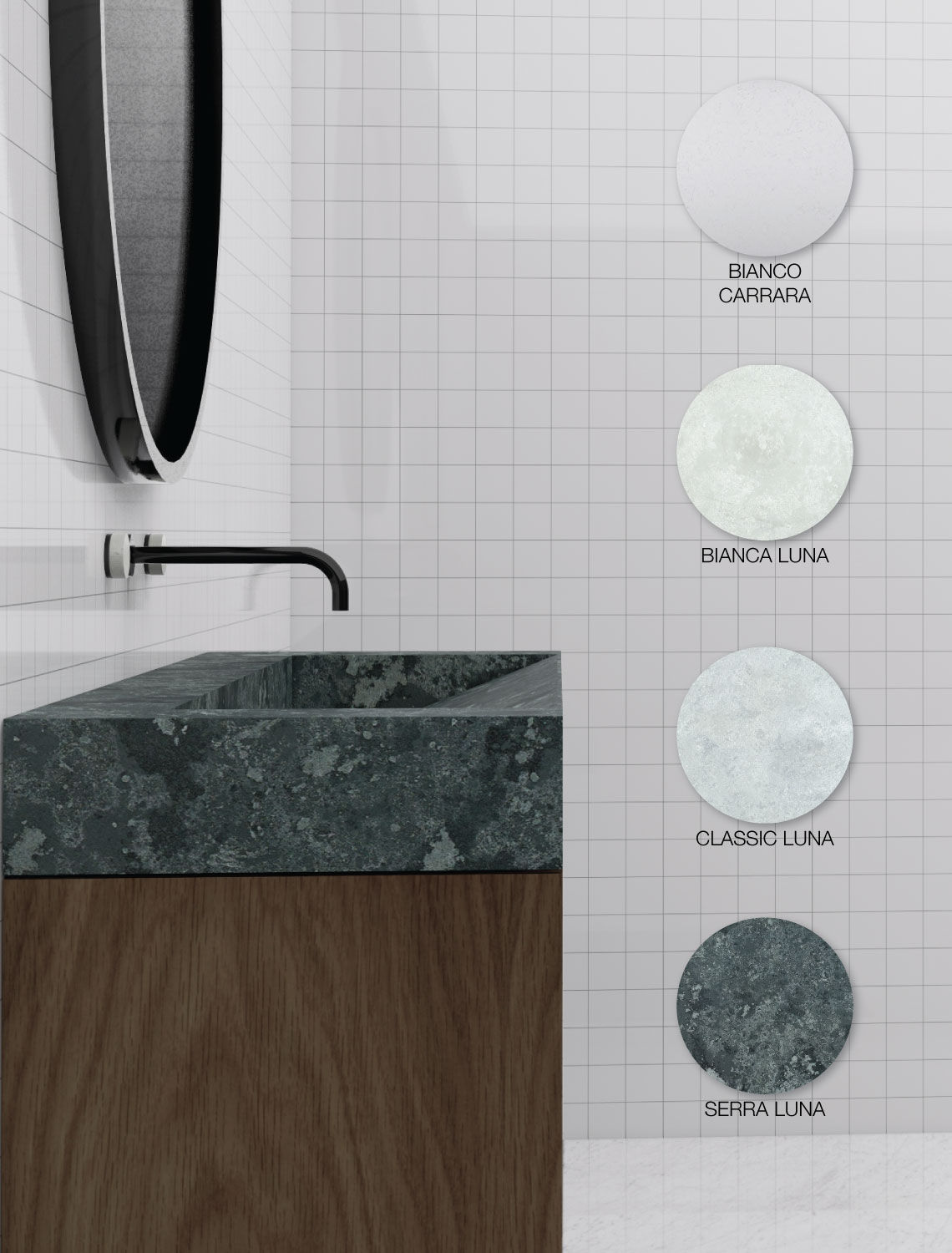 ELAN WASHPLANE | Sintered Stone | 800MM — view 2