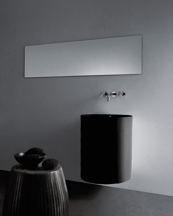 BOLA BLACK WALL HUNG BASIN
