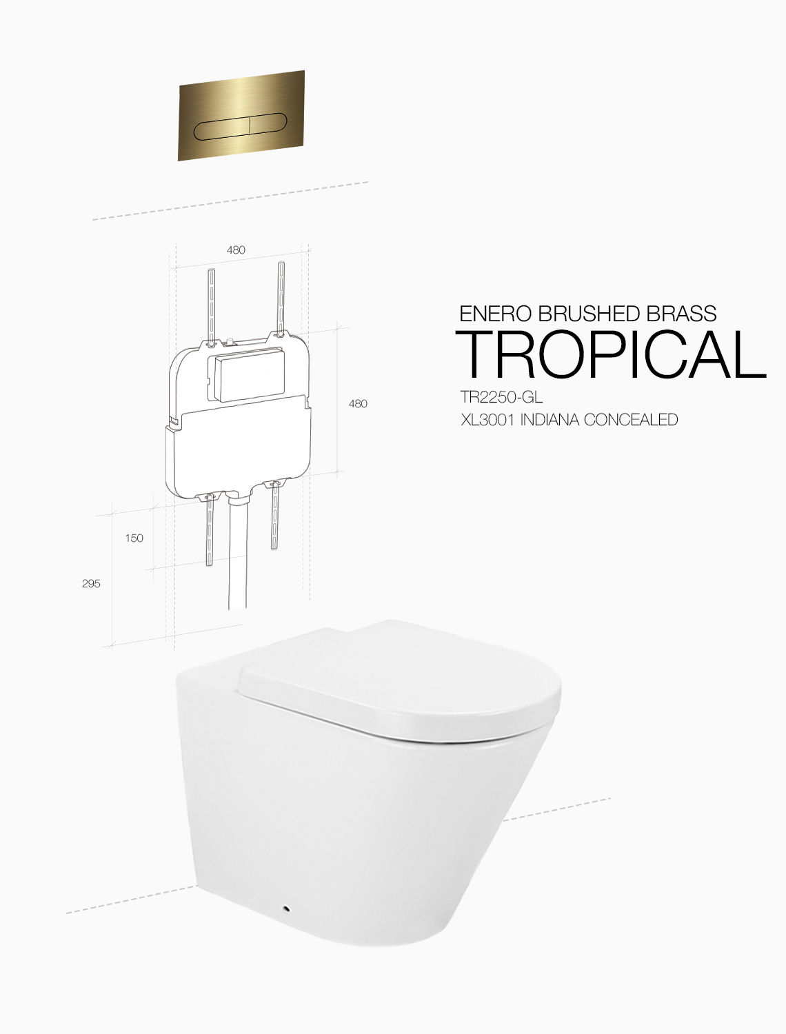 TROPICAL ENERO BRUSHED BRASS INDIANA — view 2