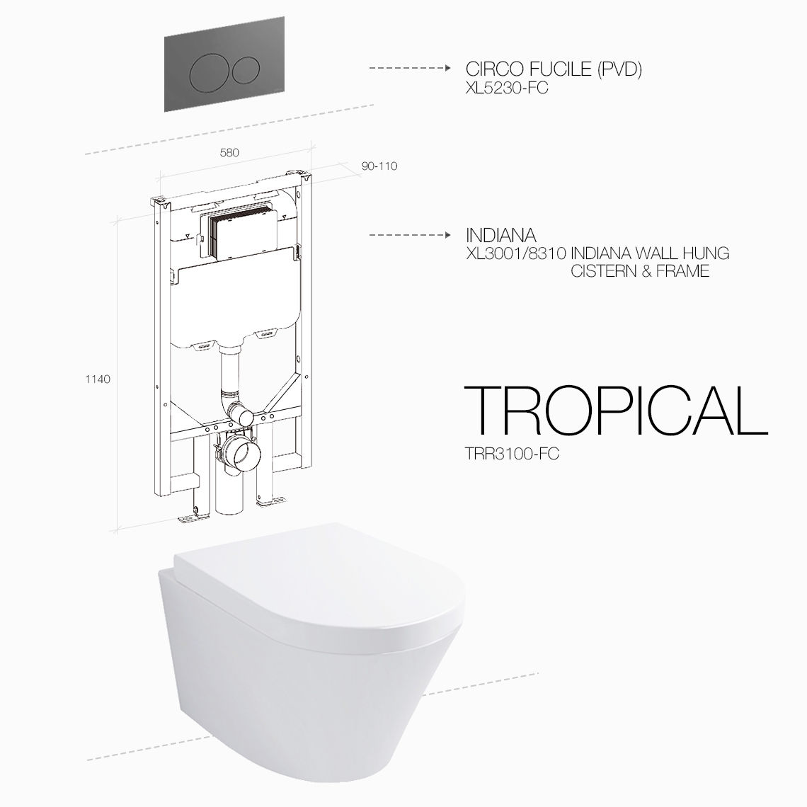 TROPICAL RIMLESS CIRCO FUCILE INDIANA — view 2