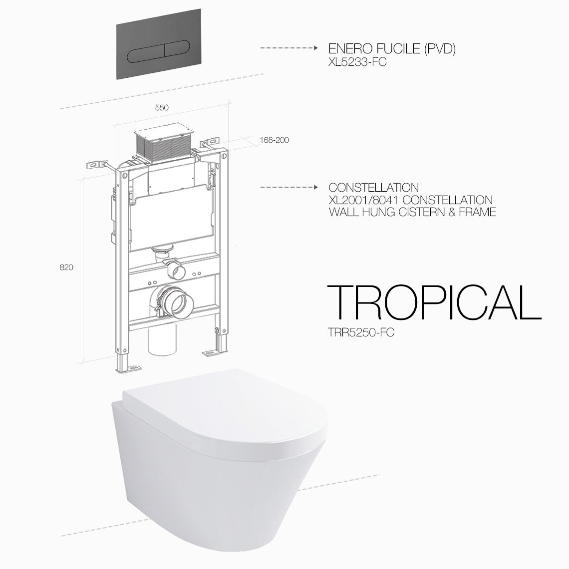 TROPICAL RIMLESS ENERO FUCILE CONSTELLATION — view 2