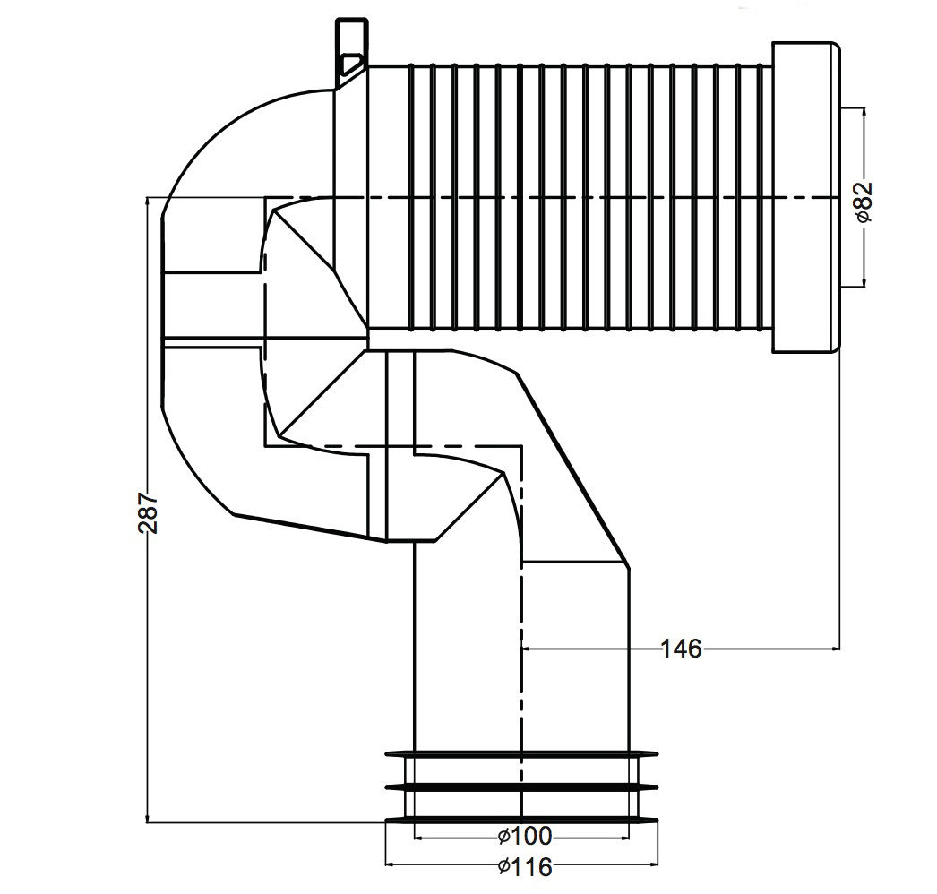 QP PAN CONNECTOR BEND — view 2