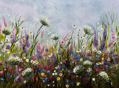 Red flowers for happy day, by the artist Tanja Frost | Gallea