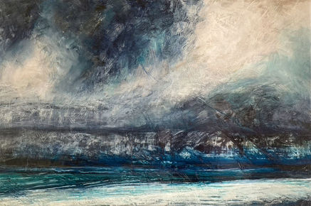 FORESHADOW Moody Seascape Abstract Coastal Ocean Contemporary