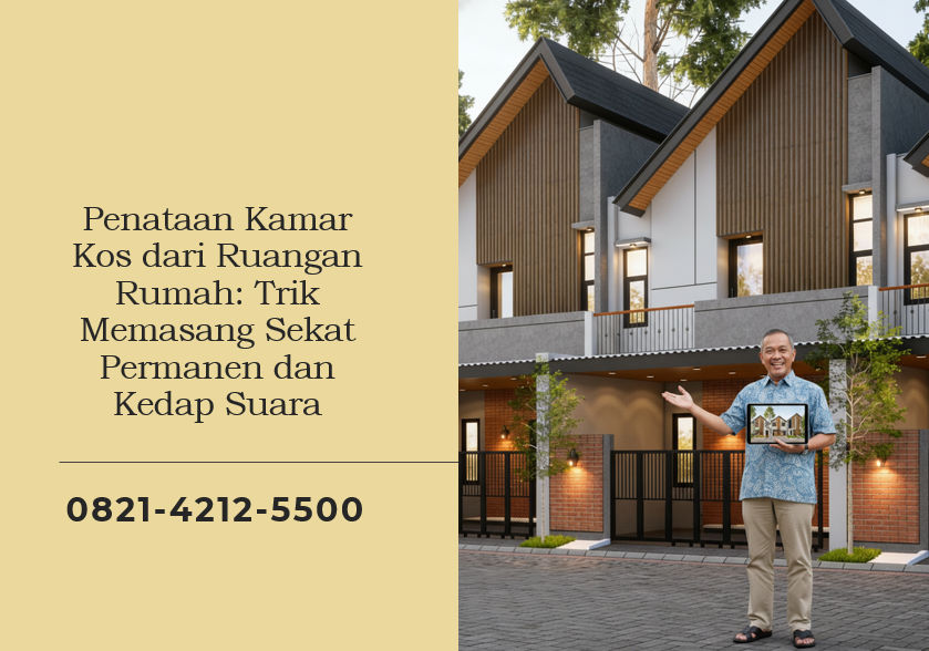 Penataan Kamar Kos dari Ruangan Rumah: Trik Memasang Sekat Permanen dan Kedap Suara