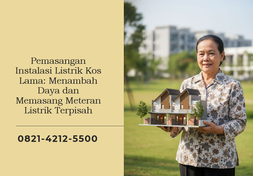 Pemasangan Instalasi Listrik Kos Lama: Menambah Daya dan Memasang Meteran Listrik Terpisah