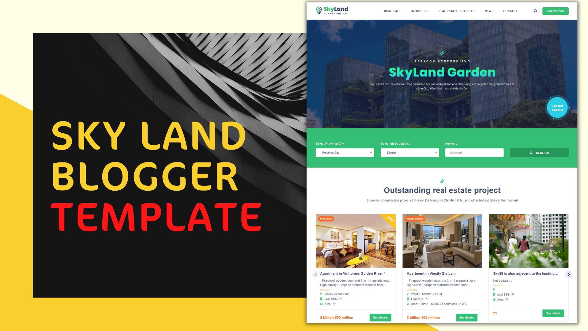 Skyland Real Estate Blogspot Template