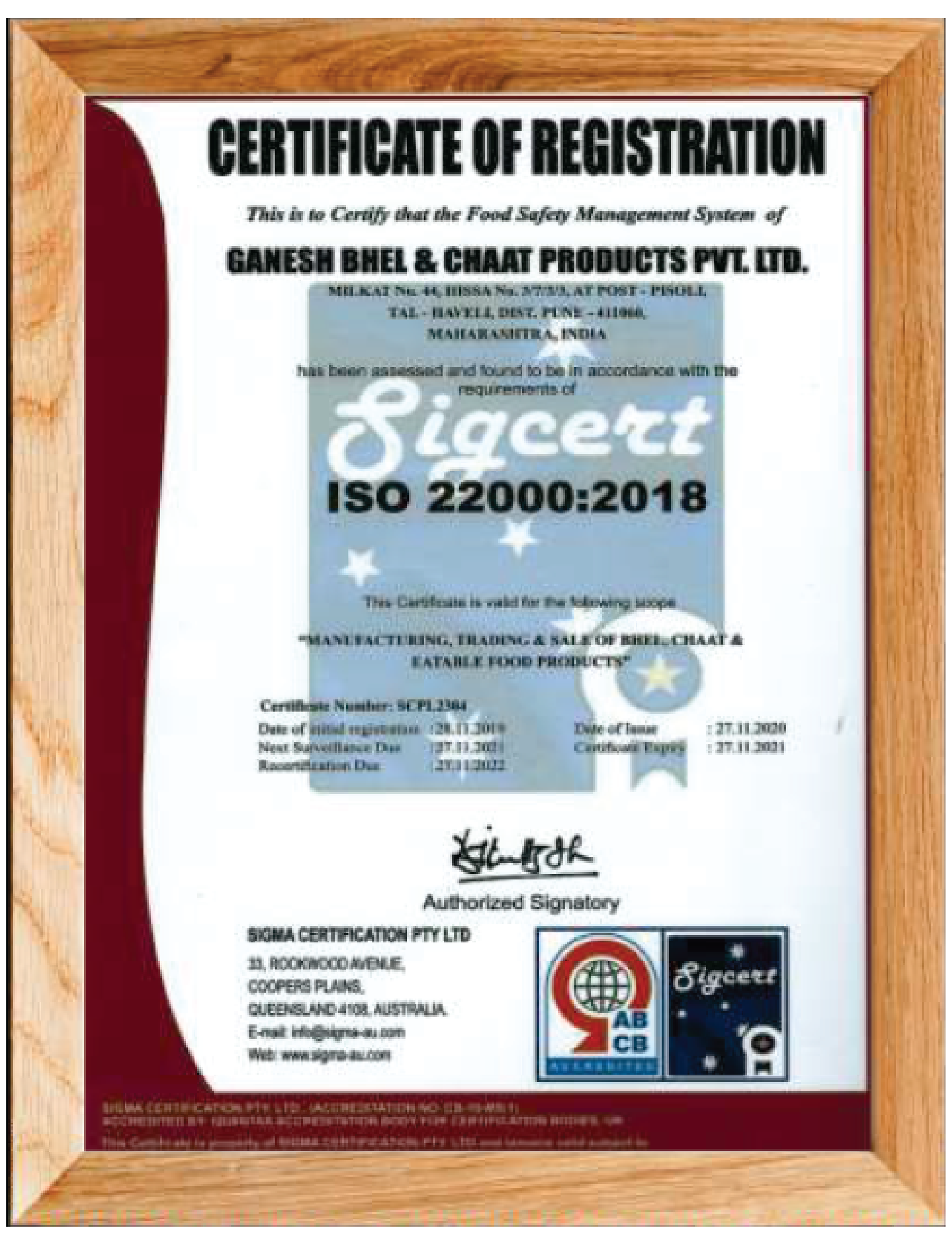 Certification