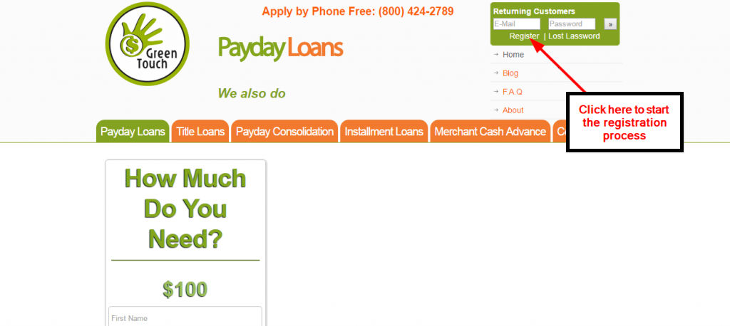 green touch personal loan