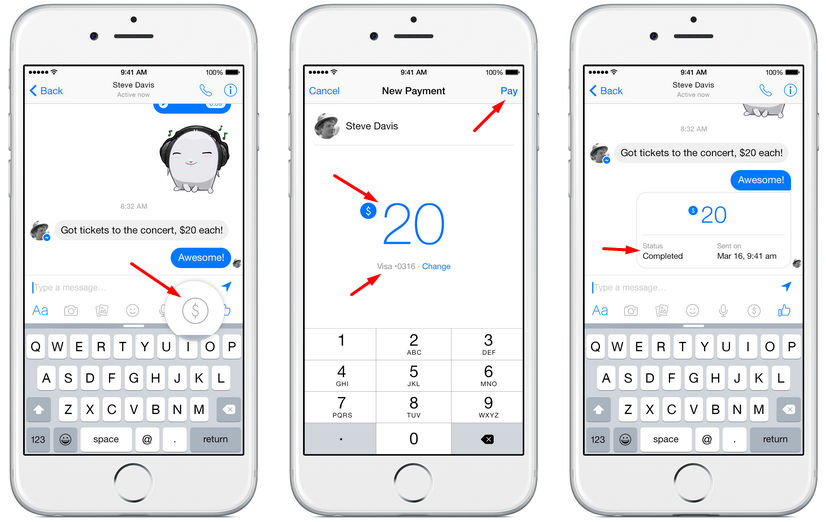 Money Transfer By Facebook Messenger