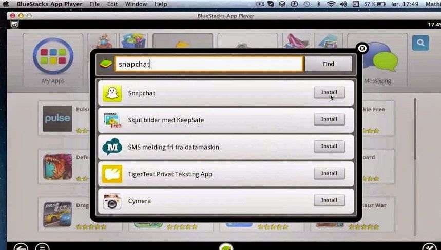 snapchat emulators for mac