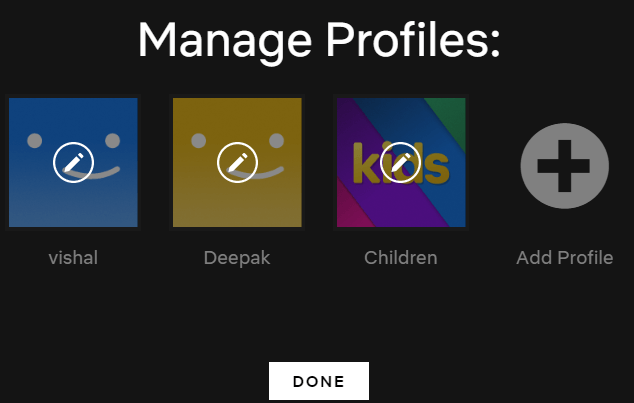 Manage Profile