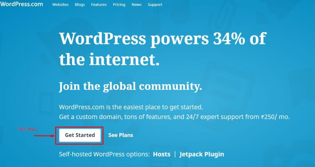 wordpress home page