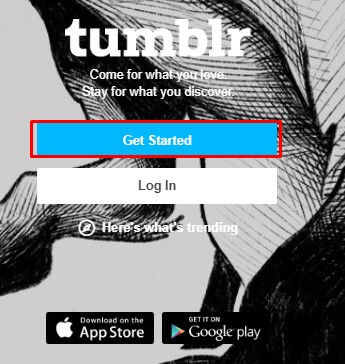 Tumblr signup