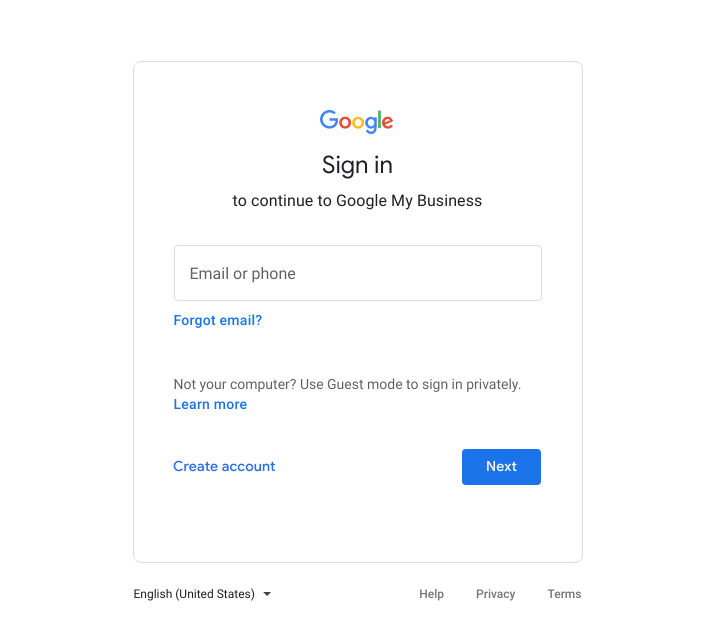 sign in with gmail