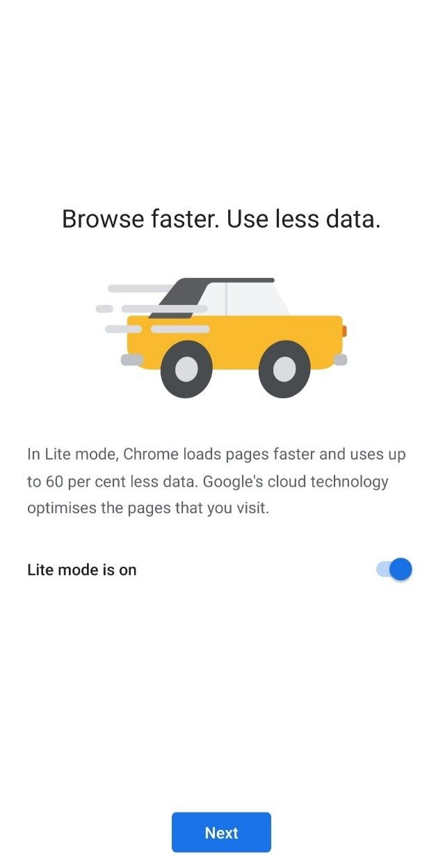 Browse fast with less data