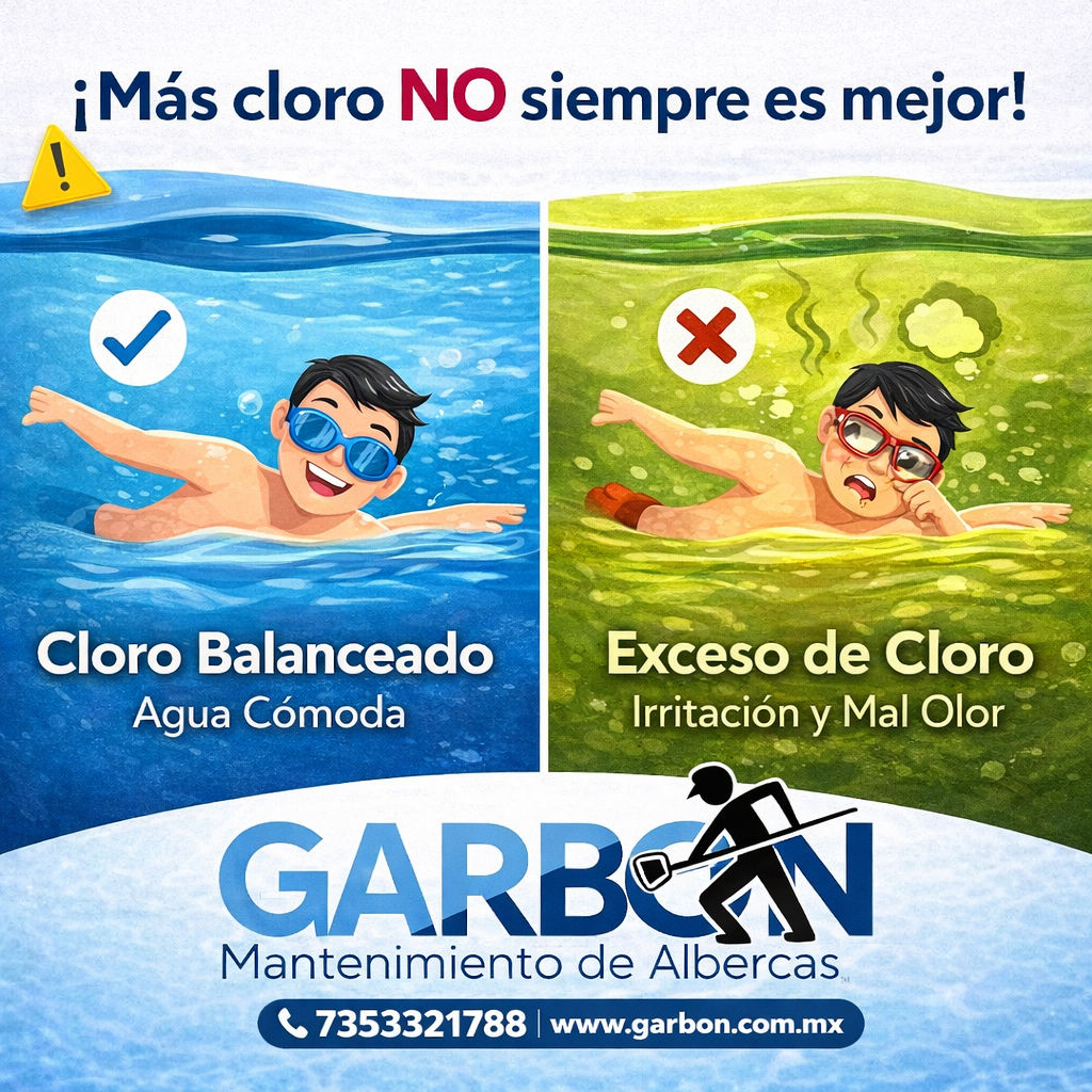 Descubre por qué agregar más cloro no es la solución. Conoce los riesgos del exceso de cloro y cómo mantener tu alberca en equilibrio perfecto.