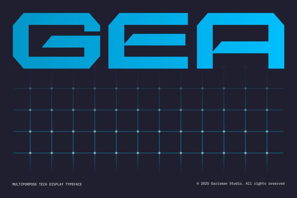 GR GEA - Tech Display Typeface