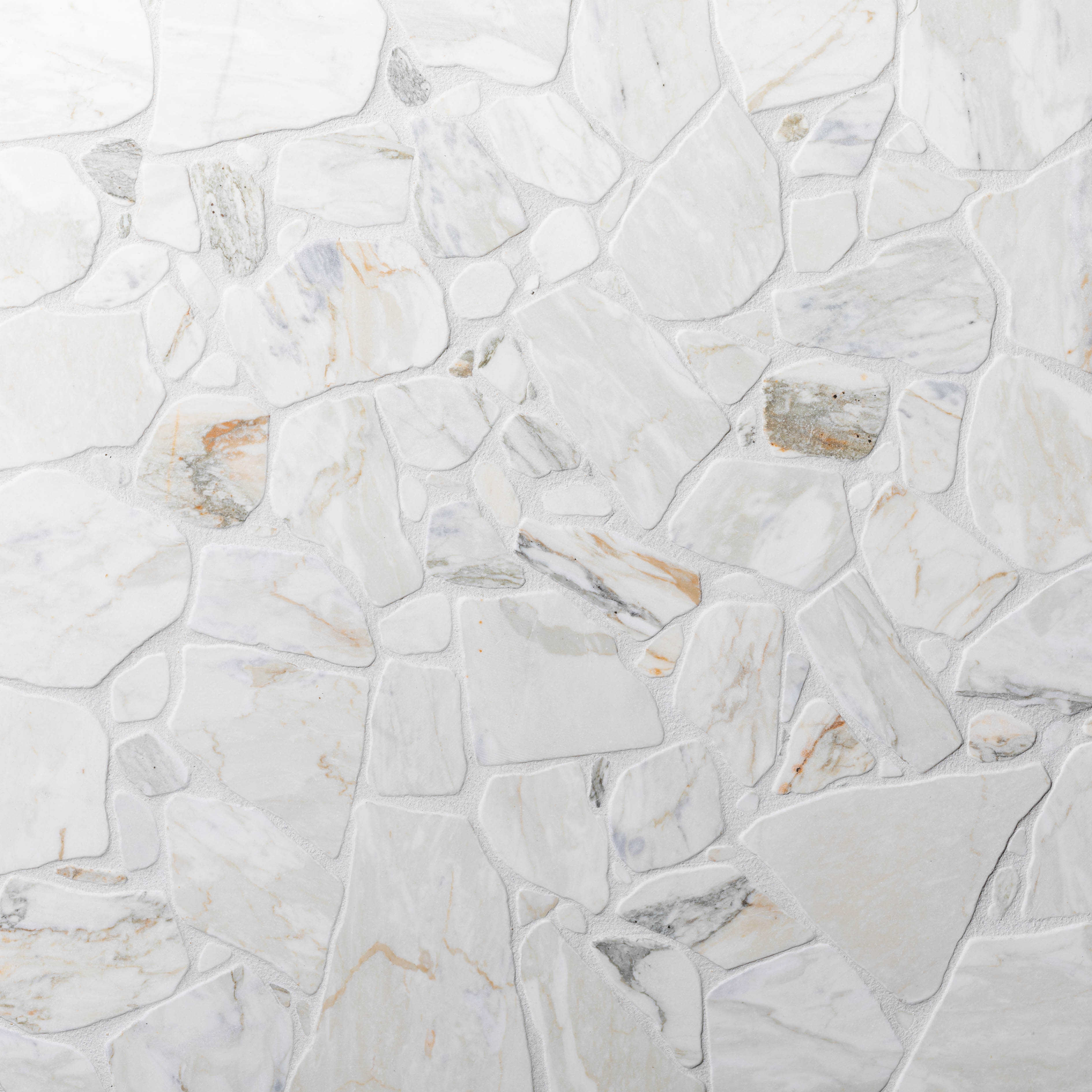 GatherCo Bianco Finish Marble Palladiana HonedTumbled