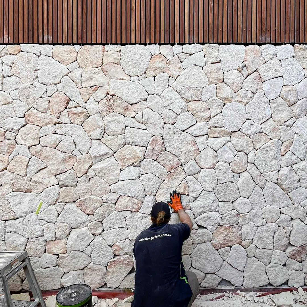 GatherCo Bombala Project Limestone NaturalLayWalling ReflectiveGardens