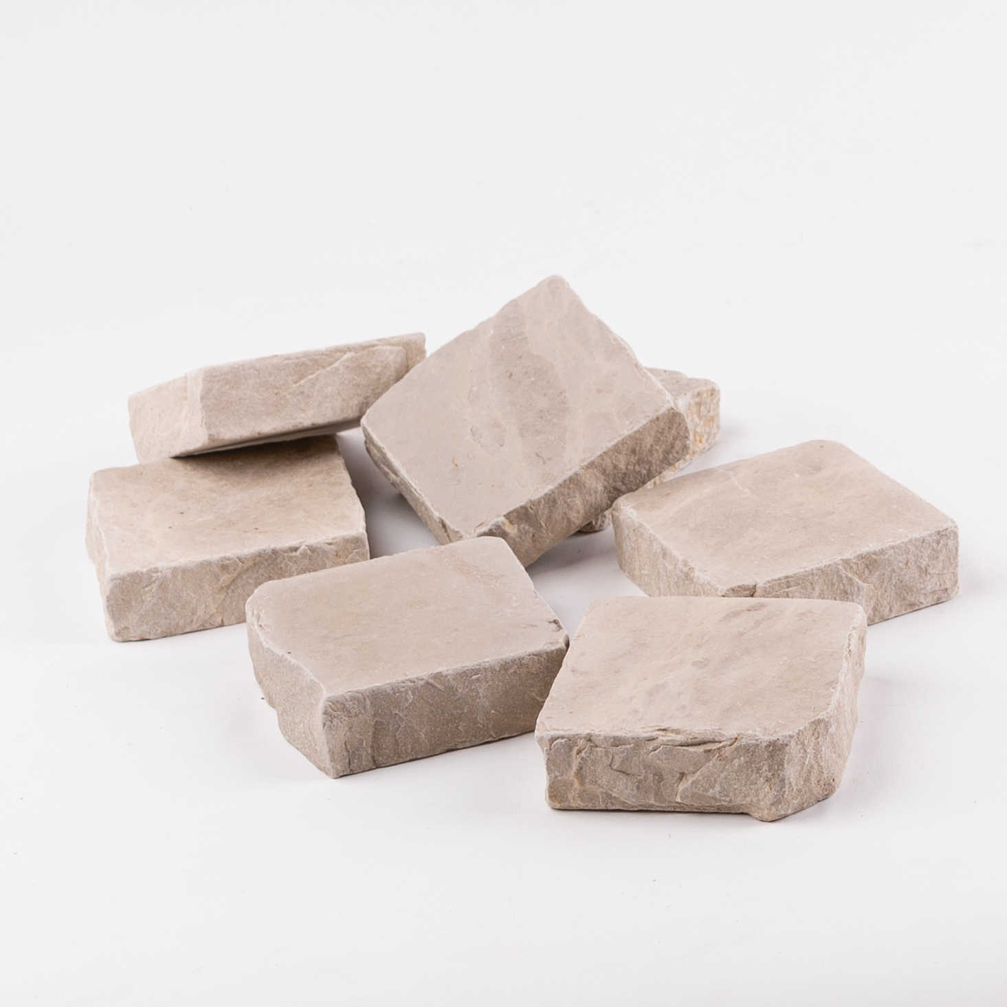 GatherCo Galloway WhiteWall Limestone ThinFormatCobble HonedTumbled-2