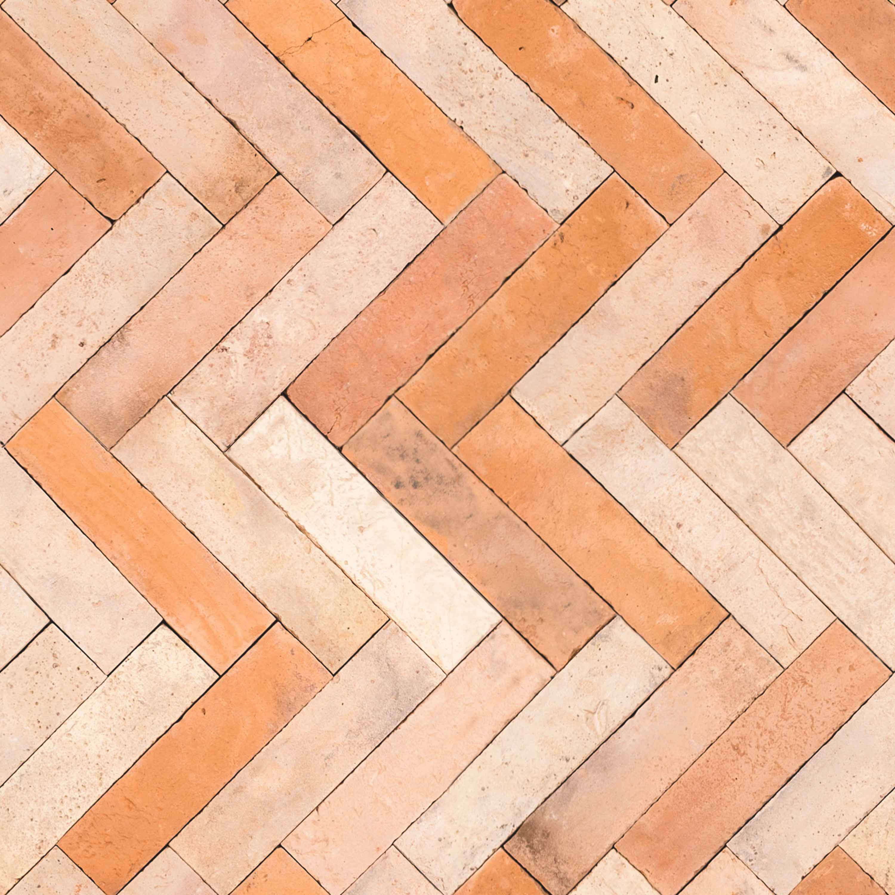 GatherCo Malina SeamlessTexture Terracotta Parquetry MixedAntique