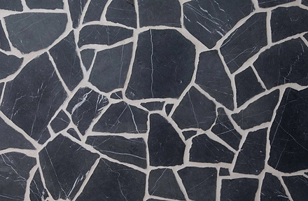 IMAGES/SURFACES/NERO/PROFILE/GatherCo_Nero_Marble_Palladiana_PolishedTumbled_Finish.jpg