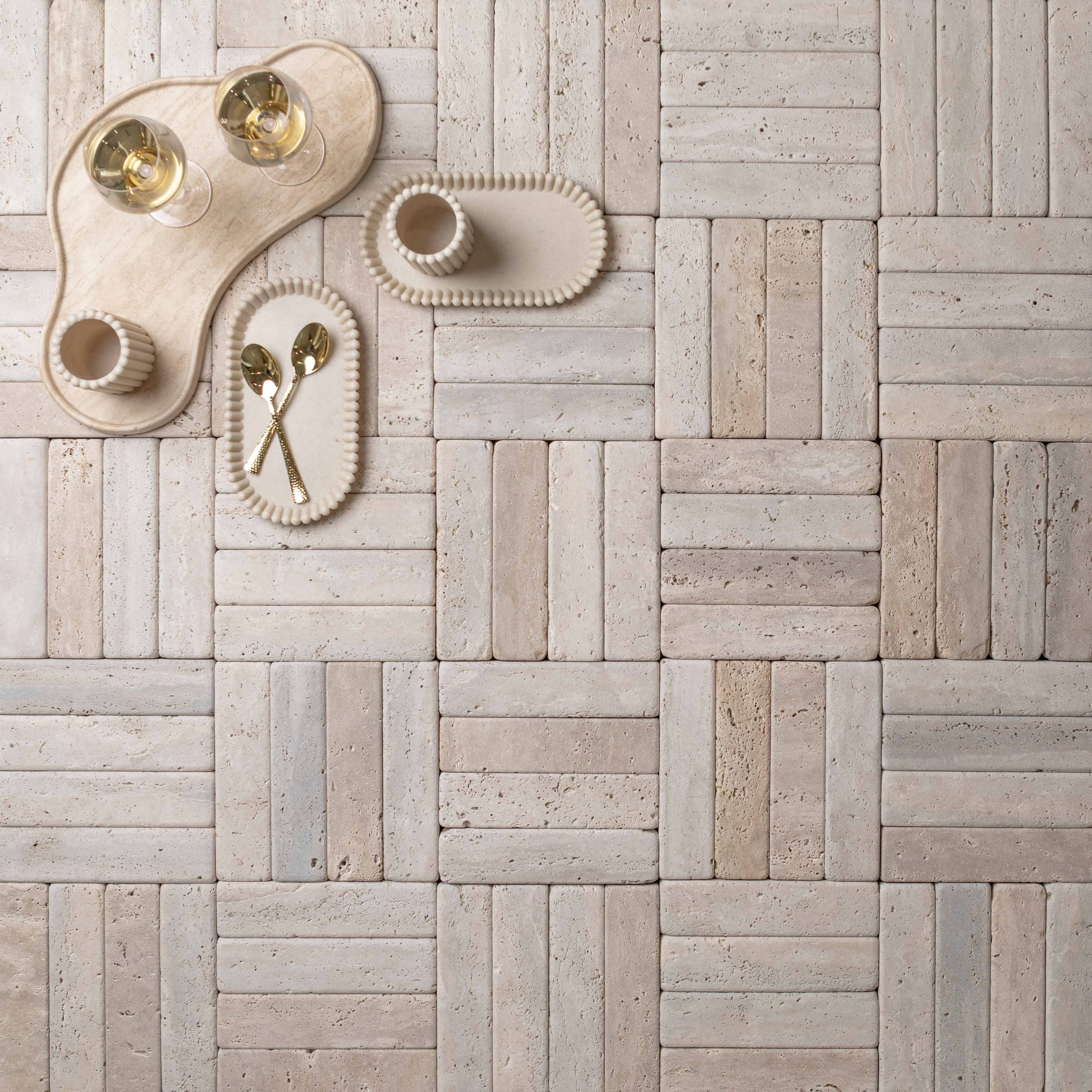 VELORA  - Unfilled, Honed & Tumbled | Battens - Narrow Bricks