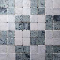 GatherCo VerdeBianco Hero Marble SpecialtyTiles HonedTumbled