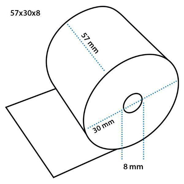 PINROL THERMO 57X25X8MM, 50 ROL/DOOS