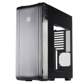 SilverStone FT04B-W Black Extended ATX Aluminum Full Tower Case with Window Side Panel