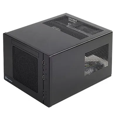 SilverStone SG05BB-450 ALL Black Plastic/SECC Mini-ITX Computer Case with SFX 450W 80+ Bronze Certified/Single +12V rail Power Supply (Black)