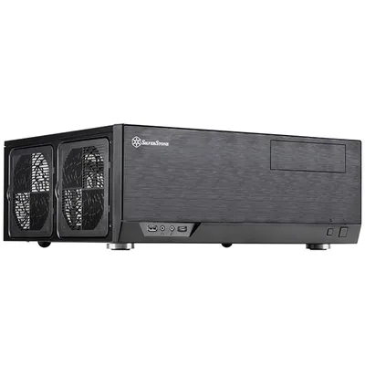 SilverStone Technology Grandia Series Aluminum HTPC Computer Case for ATX/SSI-CEB - Black (GD09B)