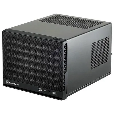 Silverstone Computer Case with Mesh Front Panel,Black (SG13B)