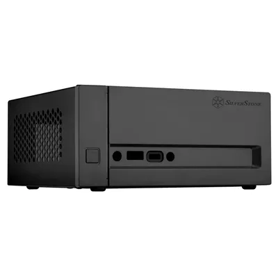 SilverStone Technology Mini-STX Computer Case with RS232 Cutout and Dual 2.5 HDD/SSD Support and VESA Mounting Kit VT02B