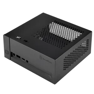 SilverStone Technology Mini-STX Computer Case with RS232 Cutout and Dual 2.5 HDD/SSD Support and VESA Mounting Kit VT02B