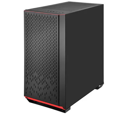 SilverStone Technology Metal ATX Computer Tower Case with Tempered-Glass Side Panel and Ample Air Flow in Black (SST-PM02B-G)