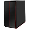 SilverStone Technology ATX Computer Case with Full Tempered-Glass Side Panel in Black with Red LEDs SST-RL07B-G