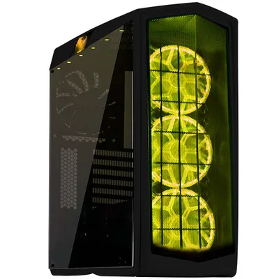 SilverStone Technology PM01B-RGB ATX Tower Case with RGB LED Fan Guards and Tempered Glass Glossy Black