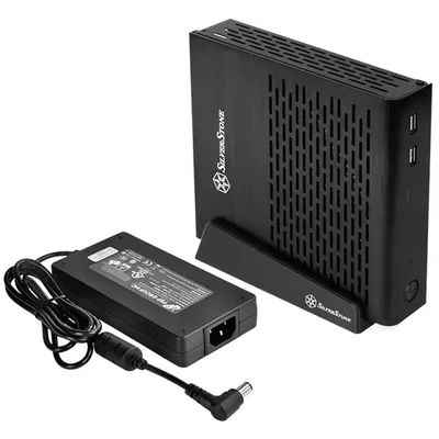 SilverStone Technology Thin-Mini ITX Aluminum Case with 120W External Power Adapter (PT13B-120)