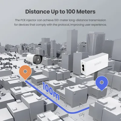 Tenda TE-POE30G-AT Gigabit PoE Injector (White)