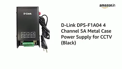 D-Link DPS-F1A04 4 Channel 5A Metal Case Power Supply for CCTV (Black)