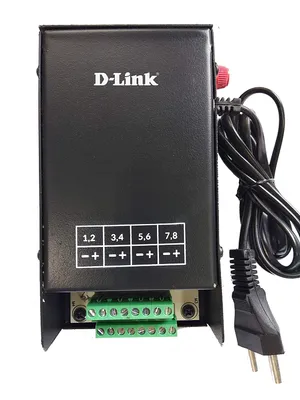 D-Link DPS-F1A04 4 Channel 5A Metal Case Power Supply for CCTV (Black)