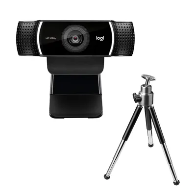 Logitech C922 Pro Stream Webcam, HD 1080p/30fps or HD 720p/60fps Hyperfast Streaming, Stereo Audio, HD Light Correction, Autofocus, for YouTube, Twitch, XSplit, PC/Mac/Laptop/MacBook/Tablet - Black (960-001090)