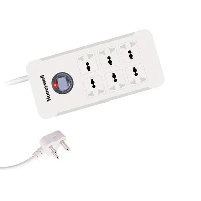Honeywell Platinum 6 Out Surge Protector with Master Switch (White)