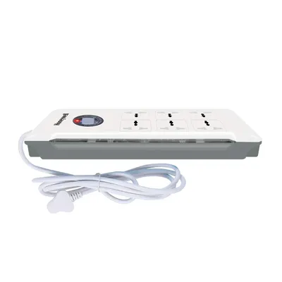 Honeywell Platinum 6 Out Surge Protector with Master Switch (White)