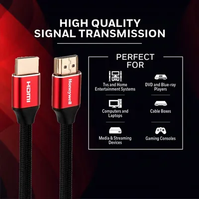 Honeywell 8K Ultra High speed HDMI Ver 2.1 cable with ethernet-3M