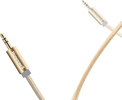 Honeywell 3.5 mm Audio Aux Cable 2Mtr Braided - Gold